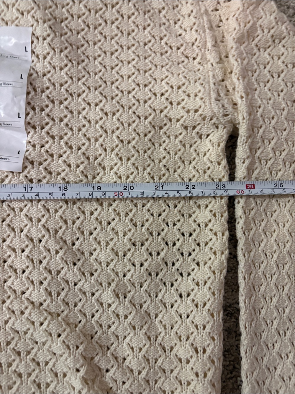 Goodfellow & Co Men’s Cream Open-Weave Crewneck Sweater - Picture 4 of 4